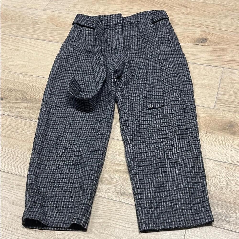 Aritzia Charcoal Checkered Trousers